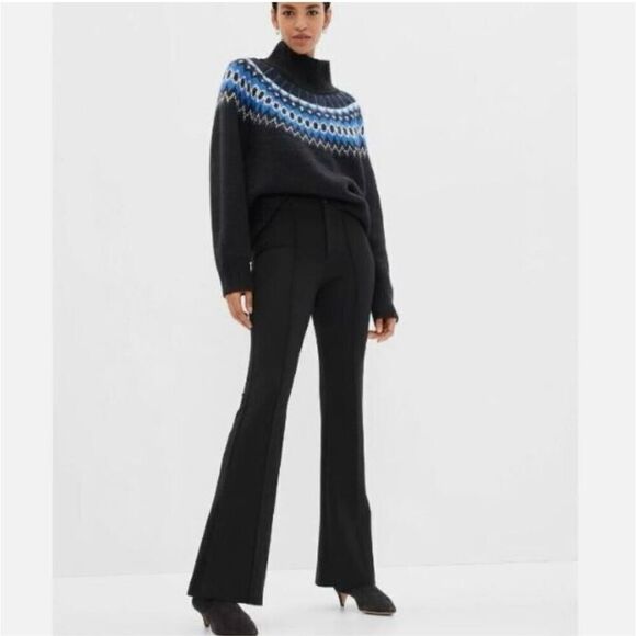 NWT Gap Ponte Flare Slit Pants 8 Tall - Picture 12 of 15